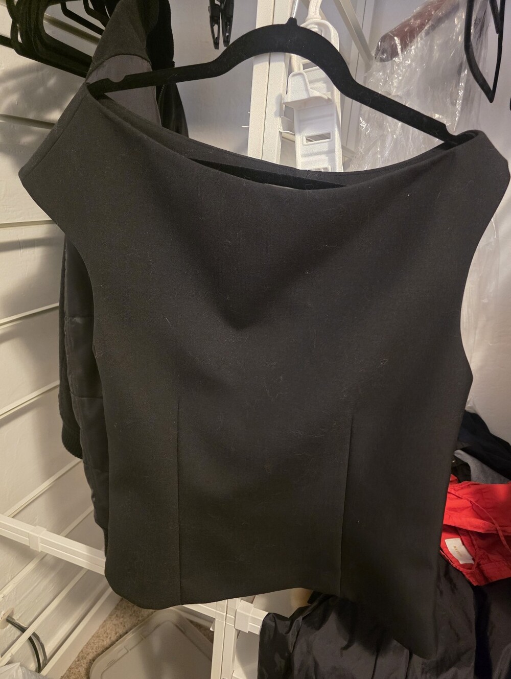 Rohe Asymmetrical Wool Structered Sleeveless Top